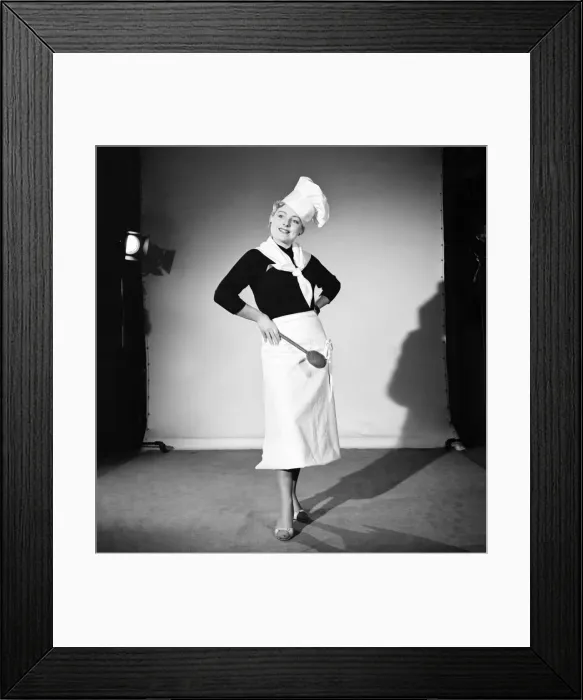 Framed Print : Model dressed as a chef. 1959 E250-014