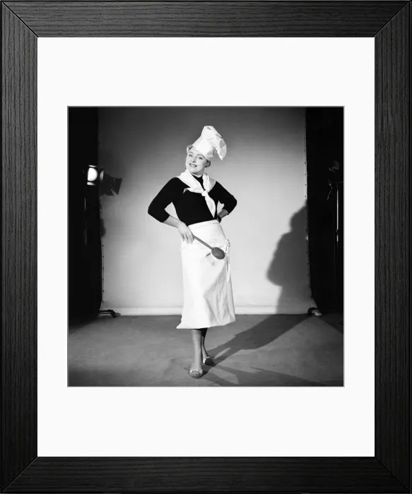 Framed Print : Model dressed as a chef. 1959 E250-015