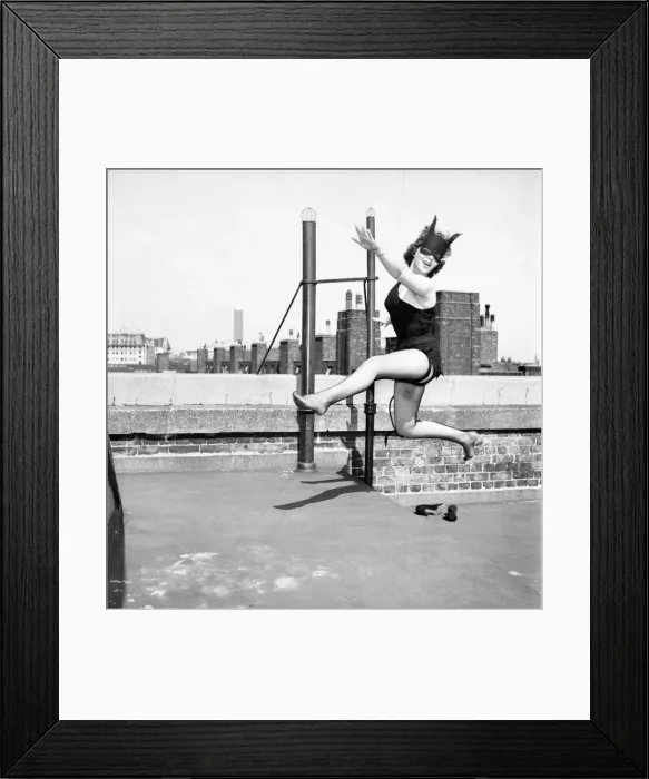 Framed Print : Women dressed as She Devil. Model: Pamela Dennis. May 1957 E270-005 Framed Print : Women dressed as She Devil. Model: Pamela Dennis. May 1957 E270-005