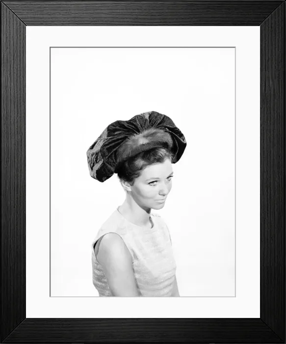 Framed Print : Clothing: Fashion: Hats: Woman wearing hats with veils. 1962 B1544-040 Framed Print : Clothing: Fashion: Hats: Woman wearing hats with veils. 1962 B1544-040