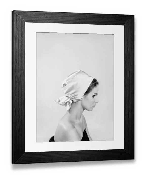 Framed Print : Clothing: Fashion: Hats: Model: Sally Noel. 1964 B1533 Framed Print : Clothing: Fashion: Hats: Model: Sally Noel. 1964 B1533