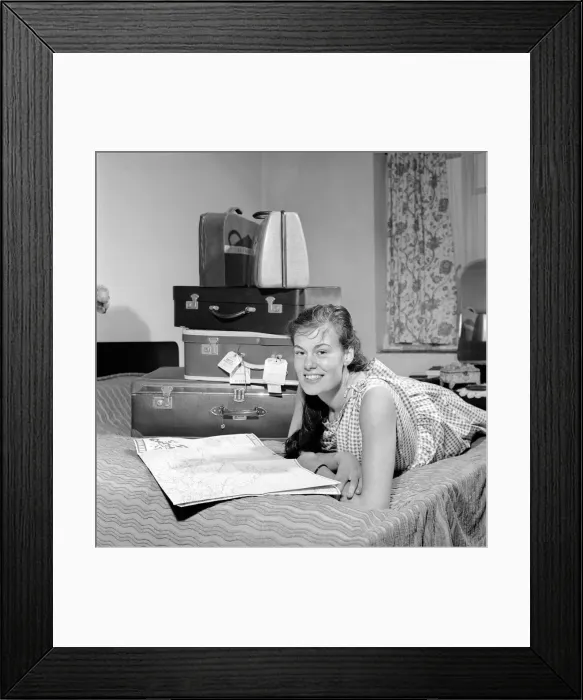 Framed Print : Holiday Packing: Gwendolen Tulley deciding what to pack for her adventure holiday