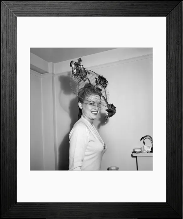 Framed Print : Clothing: Fashion: Hats. 1953 B130-009