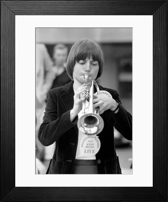 Framed Print : Members of the BBC Concert Orchestra perform for members of the public who were not able Framed Print : Members of the BBC Concert Orchestra perform for members of the public who were not able