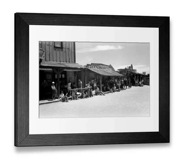 Framed Print : The highlight of a visit to Old Tucson, the famous movie location in the Arizona desert