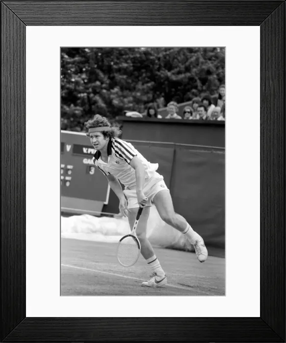 Framed Print : Tennis at Queens Club. Stella Artois. John McEnroe of USA in action
