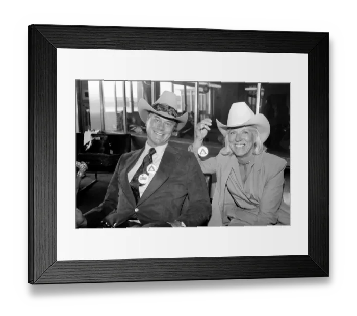Framed Print : American actor Larry Hagman who plays J. R'Ewing in Dallas