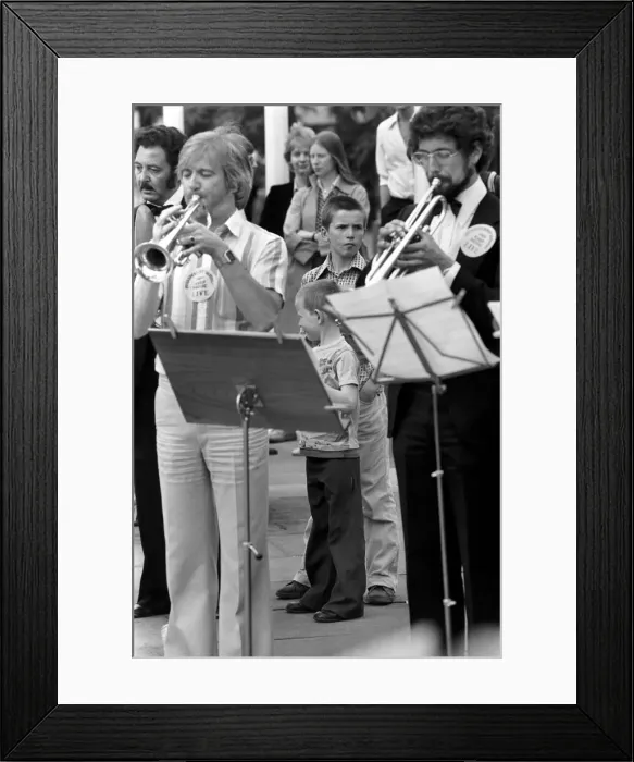 Framed Print : Members of the BBC Concert Orchestra perform for members of the public who were not able