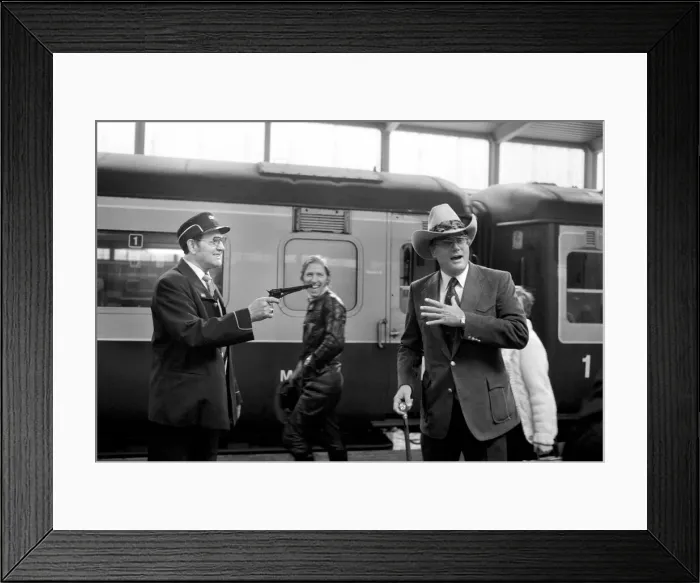Framed Print : American actor Larry Hagman who plays J. R. Ewing in the hit TV series Dallas Framed Print : American actor Larry Hagman who plays J. R. Ewing in the hit TV series Dallas