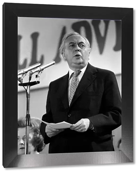 Prime mInister Harold Wilson speaking during a debate on the Common Market