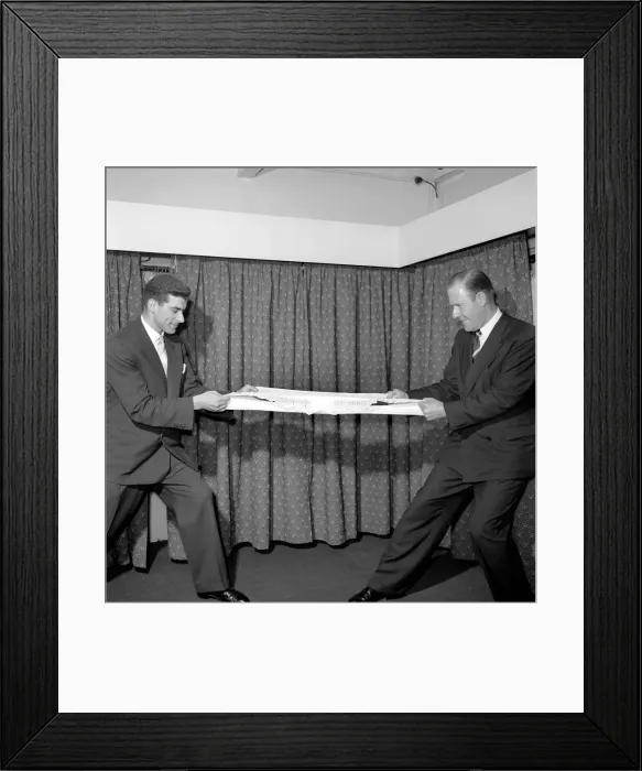Framed Print : Keystone Knitting Mills: New man made fabrics are put to the strength test at the mill