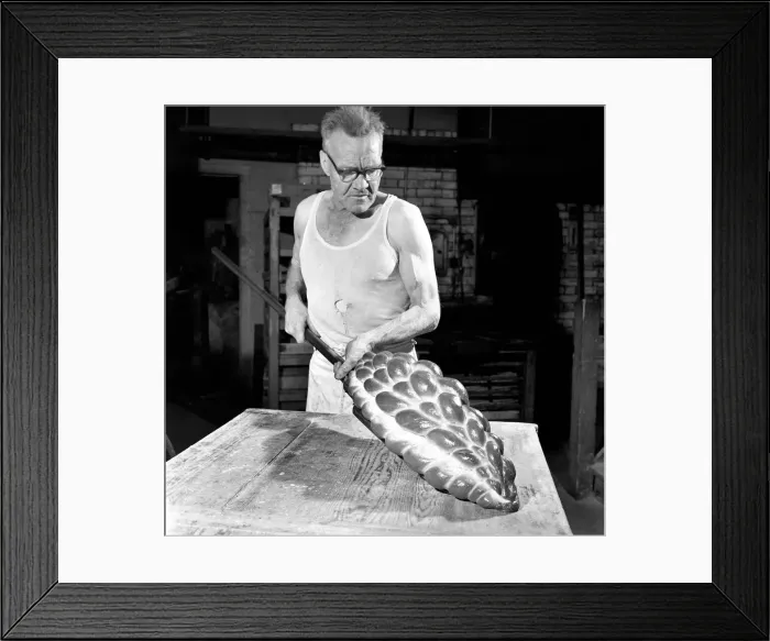 Framed Print : Occupation: Baker: Master baker John Nixey seen here creating sculptures out of bread in Framed Print : Occupation: Baker: Master baker John Nixey seen here creating sculptures out of bread in