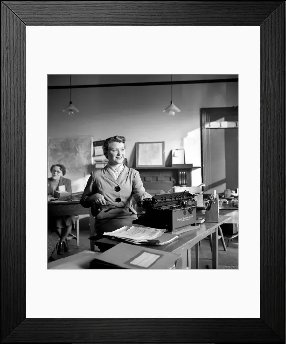 Framed Print : General views of office life and secretaries. A2a Framed Print : General views of office life and secretaries. A2a