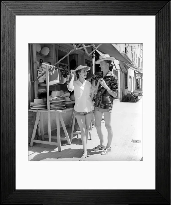 Framed Print : Holidays: Holidaymakers: Tourists explore the fishing villages of Corsica Framed Print : Holidays: Holidaymakers: Tourists explore the fishing villages of Corsica
