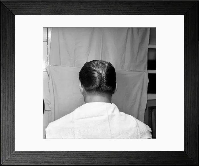 Framed Print : Mens Fashions: The Bill Haily hair cut. February 1959 A352-005 Framed Print : Mens Fashions: The Bill Haily hair cut. February 1959 A352-005