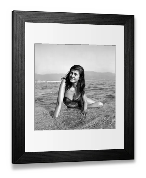 Framed Print : Clothing: Fashion: Beachwear: Holidaymakers: Bathing: Beauties seen here cooling off in Framed Print : Clothing: Fashion: Beachwear: Holidaymakers: Bathing: Beauties seen here cooling off in
