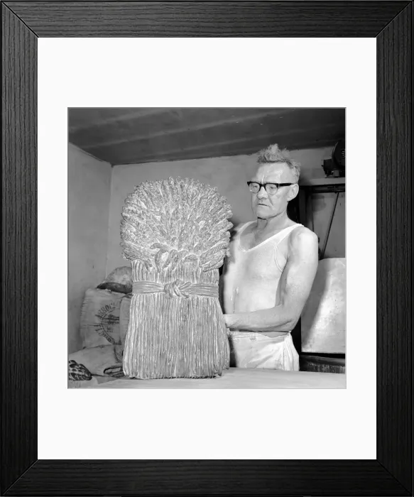 Framed Print : Occupation: Baker: Master baker John Nixey seen here creating sculptures out of bread in Framed Print : Occupation: Baker: Master baker John Nixey seen here creating sculptures out of bread in