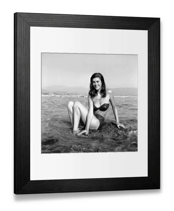 Framed Print : Clothing: Fashion: Beachwear: Holidaymakers: Bathing: Beauties seen here cooling off in Framed Print : Clothing: Fashion: Beachwear: Holidaymakers: Bathing: Beauties seen here cooling off in