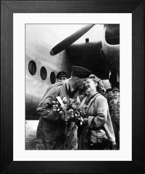 Framed Print : Today one of the pilots flying supplies to Berlin, Flt. Lt. J. Cornish of 242 Squadron, R Framed Print : Today one of the pilots flying supplies to Berlin, Flt. Lt. J. Cornish of 242 Squadron, R