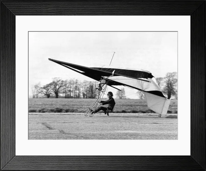 Framed Print : Clear the runway, its magnificent Cliff in his flying machine Framed Print : Clear the runway, its magnificent Cliff in his flying machine