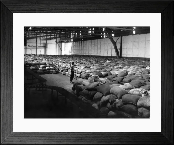 Framed Print : Sacks of coal in Germany waiting to be flown to Berlin as part of the Allied airlift Framed Print : Sacks of coal in Germany waiting to be flown to Berlin as part of the Allied airlift