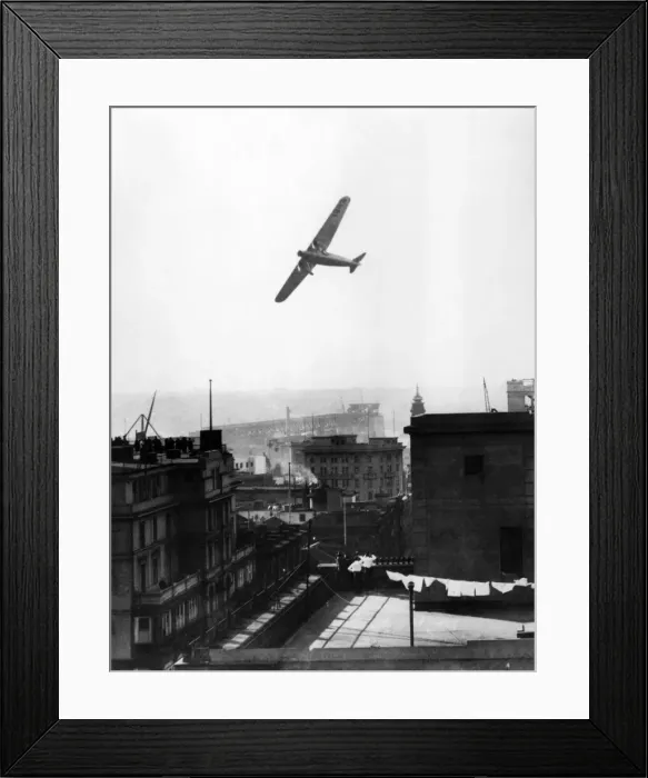 Framed Print : Over the City of Sydney The Mighty Fokker the Southern Cross