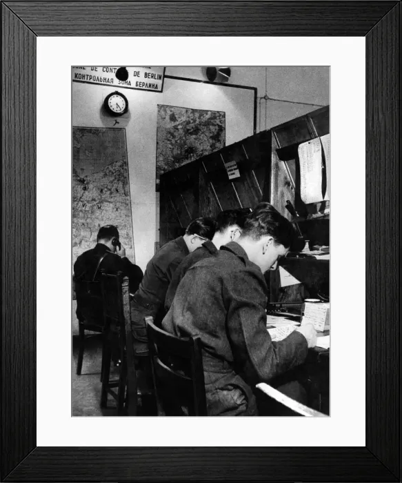 Framed Print : Pictures of Control desk for the Four Allied Powers show American Framed Print : Pictures of Control desk for the Four Allied Powers show American