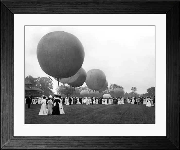 Framed Print : Start of the Balloon Race for Harvard Cup. May 1907 P001273 Framed Print : Start of the Balloon Race for Harvard Cup. May 1907 P001273