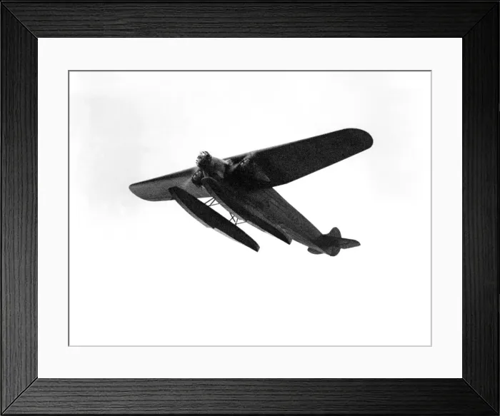 Framed Print : Amelia Earhart and Wilmer Stultz over fly Barry Port in South Wales before landing Framed Print : Amelia Earhart and Wilmer Stultz over fly Barry Port in South Wales before landing