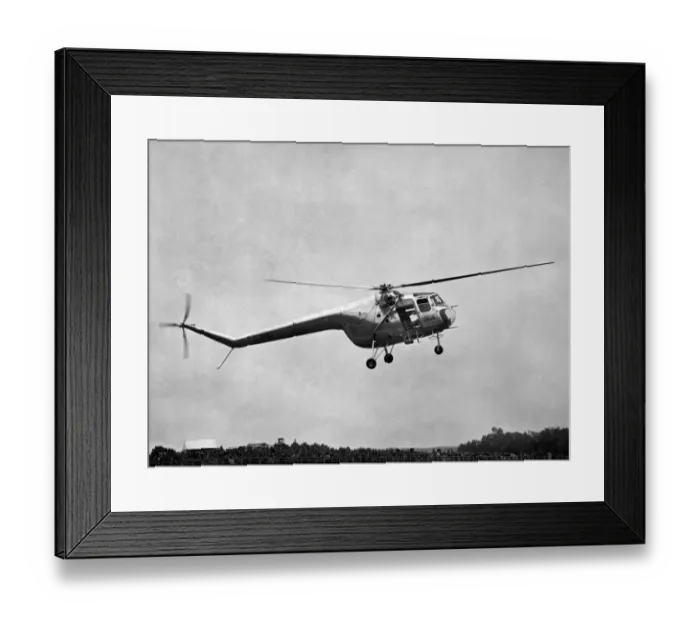 Framed Print : Bristol Sycamore Helicopter put through its paces at the 1954 Farnborough Air display Framed Print : Bristol Sycamore Helicopter put through its paces at the 1954 Farnborough Air display