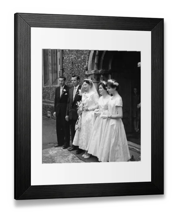 Framed Print : Wedding of William Albert Cooper and Maureen Ovenden at St Framed Print : Wedding of William Albert Cooper and Maureen Ovenden at St