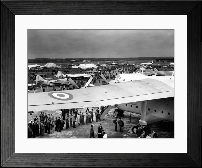 Framed Print : The Static Aircraft Park at the Farnborough Air Display 1954. P000975
