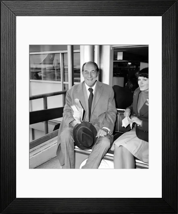 Framed Print : Rex Harrison at London Airport. September 1976