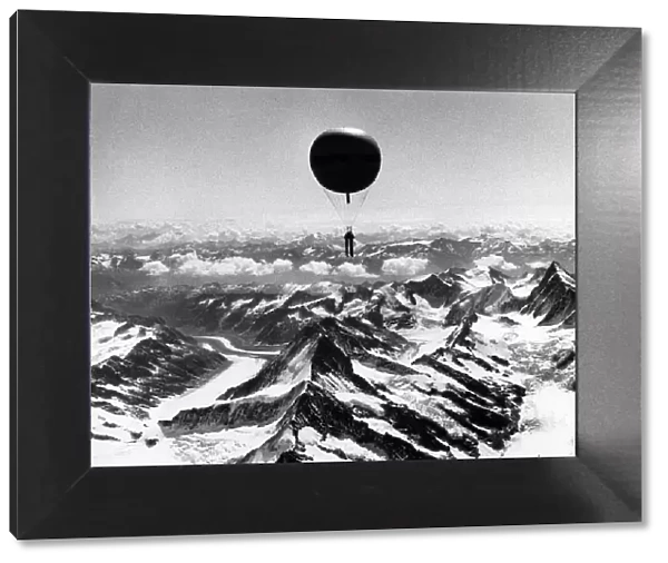 The balloon flight to cross the alps gets under way. The flight replicates one made by