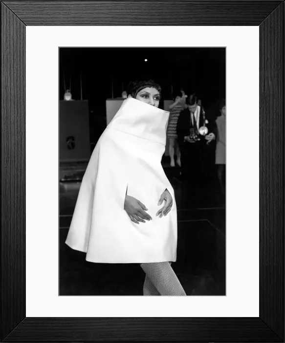 Framed Print : A model seen here wearing a Rhona Roy coat at the Talk of the town fashion show Framed Print : A model seen here wearing a Rhona Roy coat at the Talk of the town fashion show