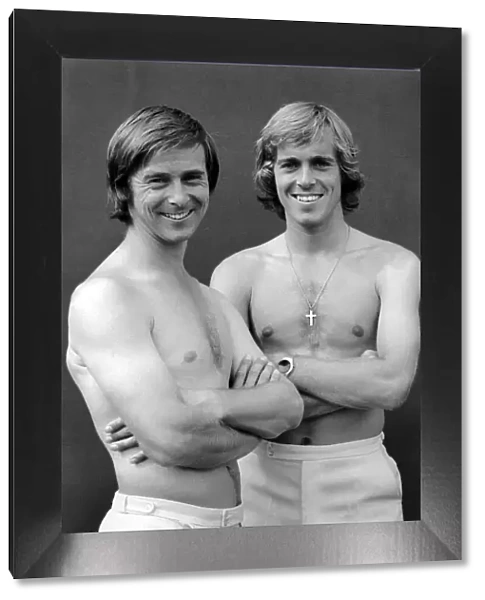Tennis Stars: John and David Lloyd. August 1976