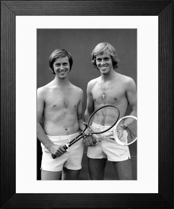 Framed Print : Tennis Stars: John and David Lloyd. August 1976 Framed Print : Tennis Stars: John and David Lloyd. August 1976