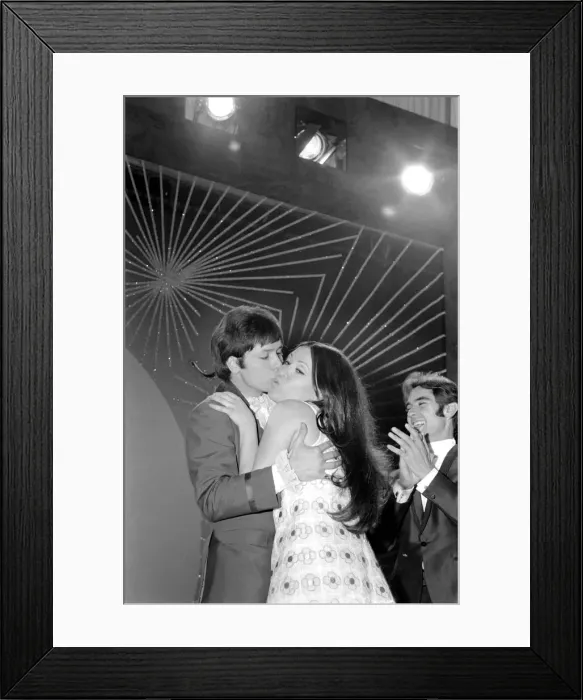 Framed Print : The winner of the Eurovision Song Contest was Senorita Massiel from Spain with her song Framed Print : The winner of the Eurovision Song Contest was Senorita Massiel from Spain with her song