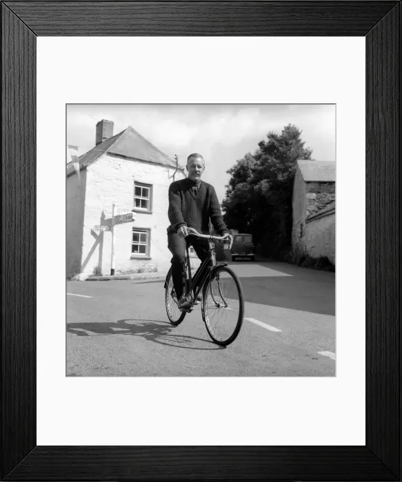 Framed Print : Masn seen here riding his bike Circa 1968 Framed Print : Masn seen here riding his bike Circa 1968