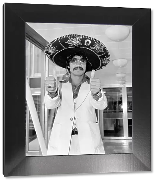 Boxer Carlos Palomino at London Airport. June 1976