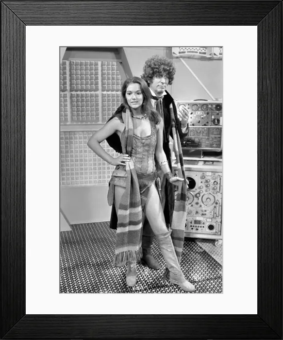 Framed Print : Dr. Who actor Tom Baker seen here with his new assistant played by Louise Jameson Framed Print : Dr. Who actor Tom Baker seen here with his new assistant played by Louise Jameson