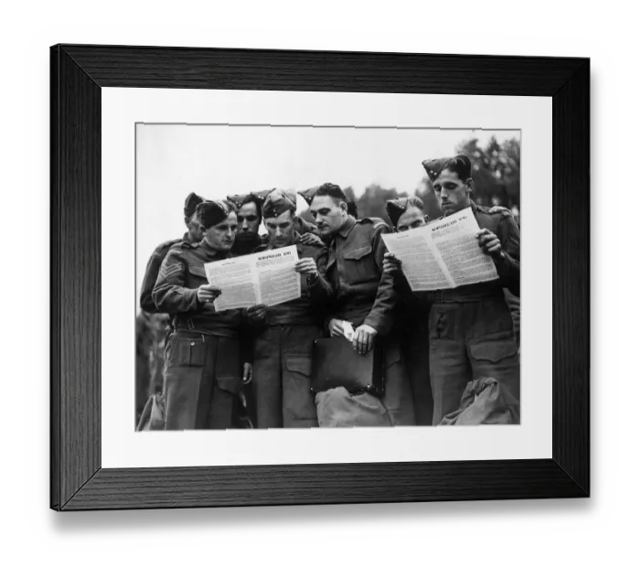 Framed Print : The 31st contingent of the Newfoundland militia arrived in London this morning after Framed Print : The 31st contingent of the Newfoundland militia arrived in London this morning after