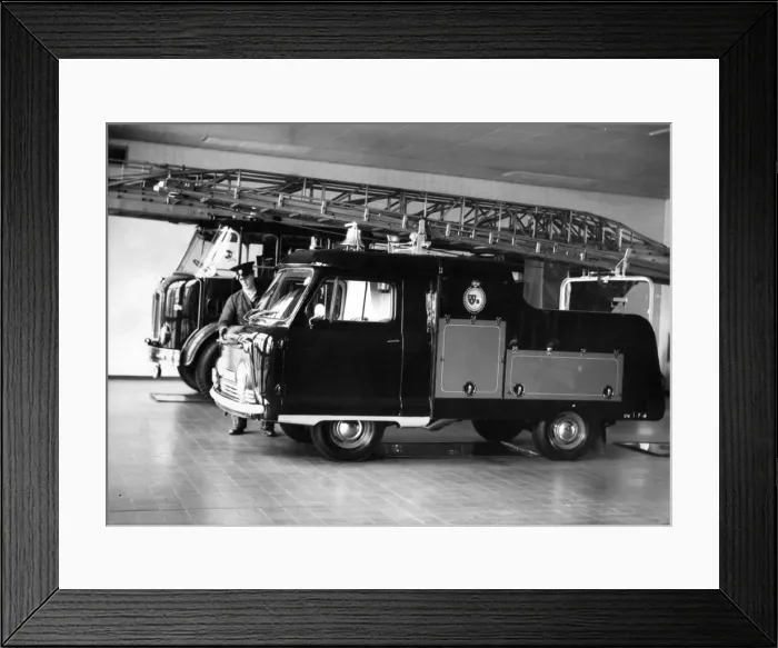 Framed Print : The new mini-fire engine now in service at Shipcote firestation in Gateshead Framed Print : The new mini-fire engine now in service at Shipcote firestation in Gateshead