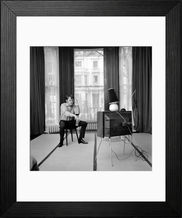 Framed Print : Champions actor William (Bill) Gaunt seen here at home. 1966 A972-001 Framed Print : Champions actor William (Bill) Gaunt seen here at home. 1966 A972-001