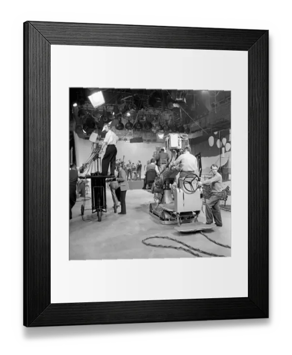 Framed Print : TV programmes Off the Record'. Behind the scene at the BBC programme