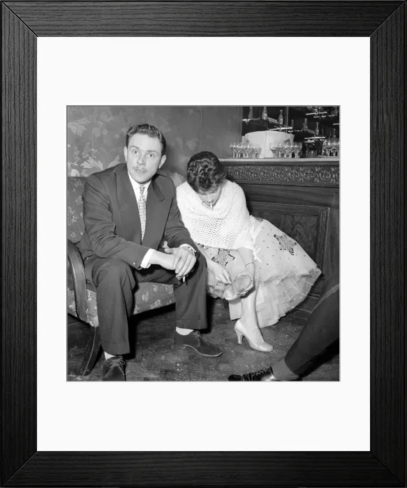 Framed Print : Entertainment: Television: Behind the scenes of Victor Sylvesters dancing club