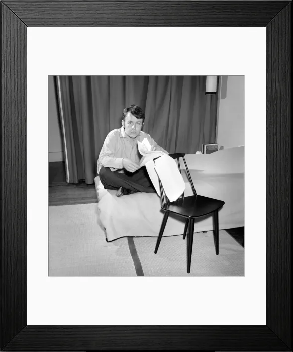 Framed Print : Champions actor William (Bill) Gaunt seen here at home. 1966 A972-004 Framed Print : Champions actor William (Bill) Gaunt seen here at home. 1966 A972-004