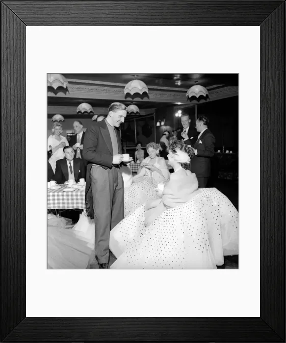 Framed Print : Entertainment: Television: Behind the scenes of Victor Sylvesters dancing club