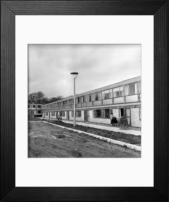 Framed Print : New housing estate being built on the edge of the new Cumbernauld Town. 1963 A798-001 Framed Print : New housing estate being built on the edge of the new Cumbernauld Town. 1963 A798-001