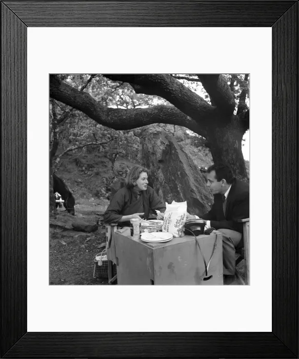 Framed Print : Actress Ingrid Bergman seen here on location in North Wales filming Framed Print : Actress Ingrid Bergman seen here on location in North Wales filming